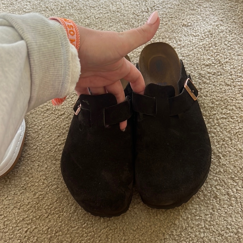 Birkenstock suede clog